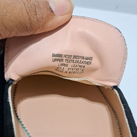 J. Crew Marie Bow Elegant Slip On Loafers Rhinestone Detail Satin Size 6.5 Black - Picture 13 of 16